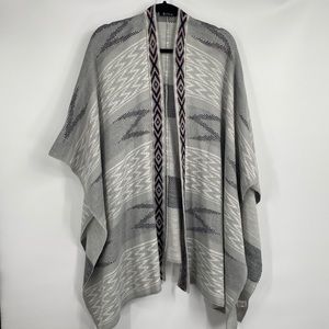 ii Sisters Abstract Grey Shawl One Size Fits All